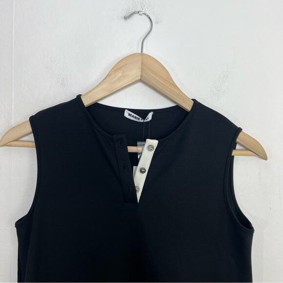 NWT Marie Hell Black White Tunic Shift Mini Mod Retro Dress Sustainable Small - Picture 4 of 12